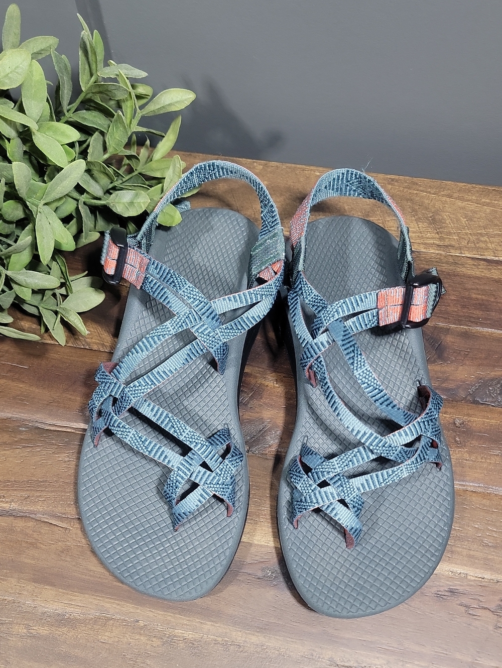 Chaco Z Cloud Teal Sandals W9